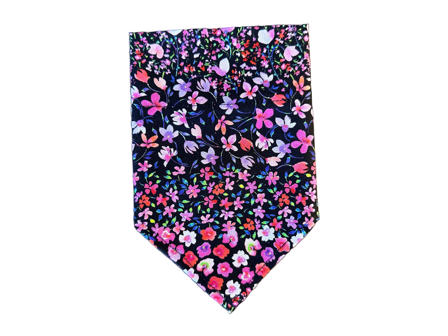 Floral | Pink + Black | Bandana