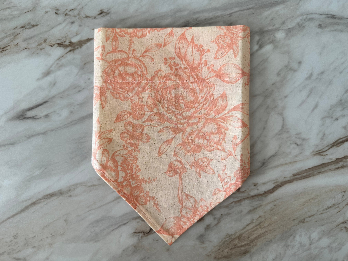 Floral | Glitter | Peach | Bandana