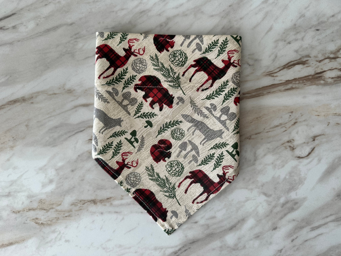 Plaid | Woodland Creatures | Bandana