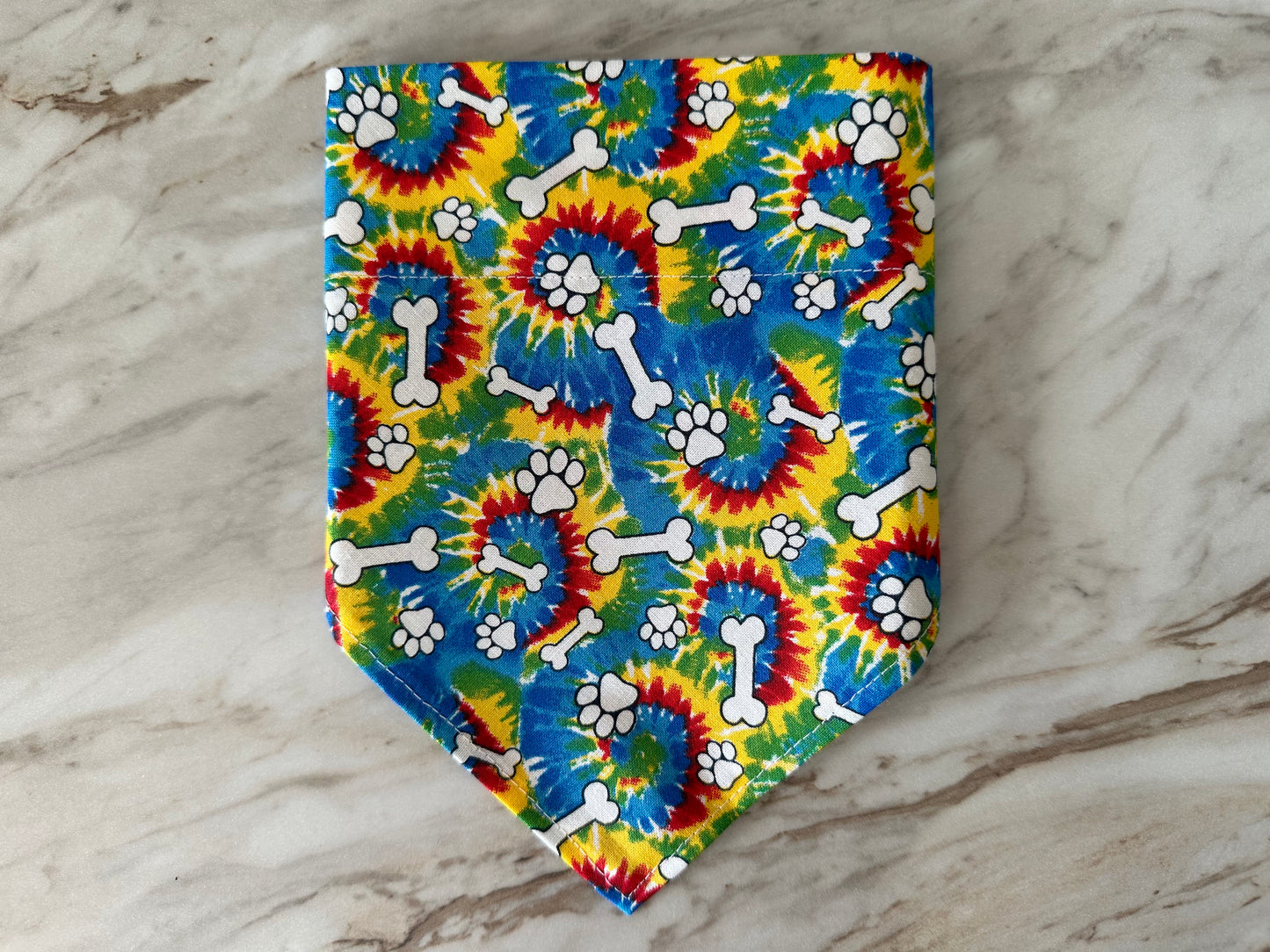 Paw Prints + Bones | Tie Dye | Bandana