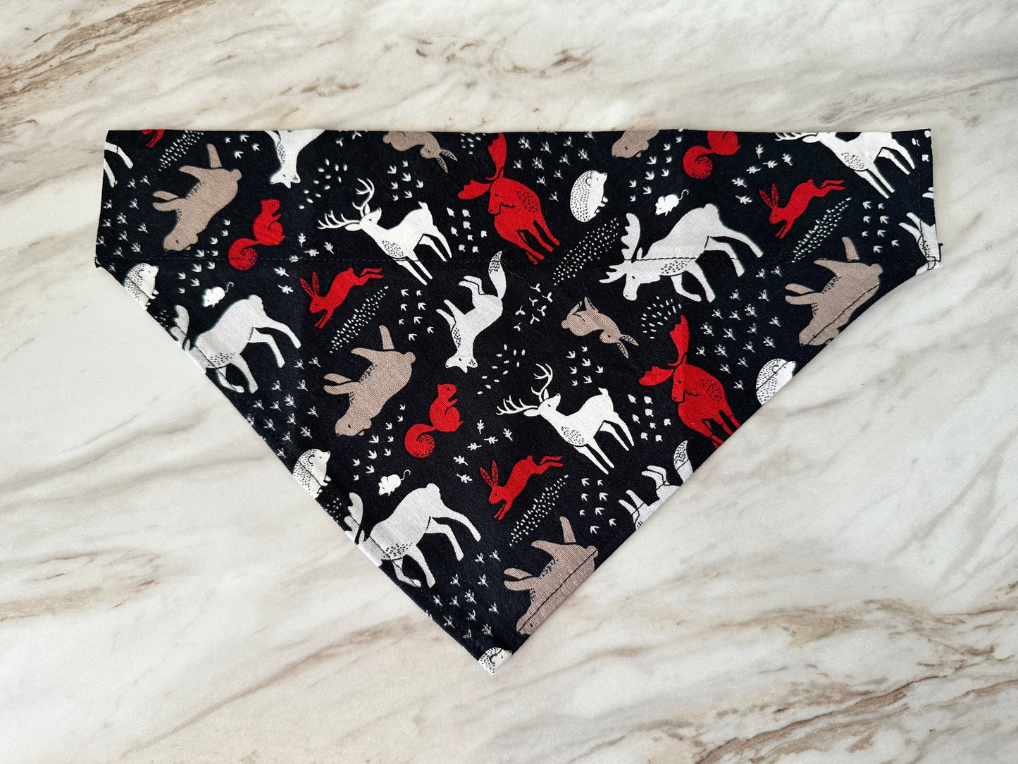 Woodland Creatures | Black | Bandana