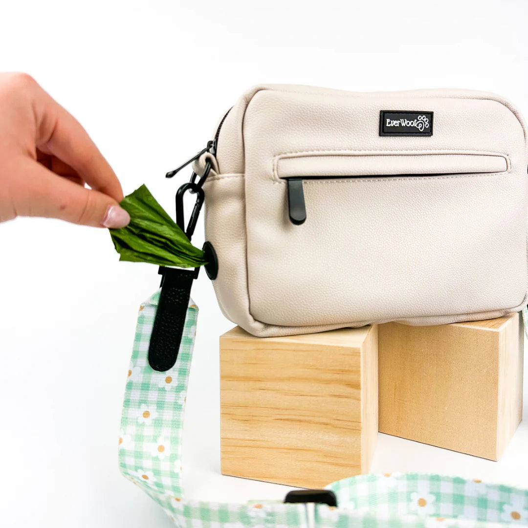 Faux Leather Grey + Choice of Strap | Dog Walking Bag