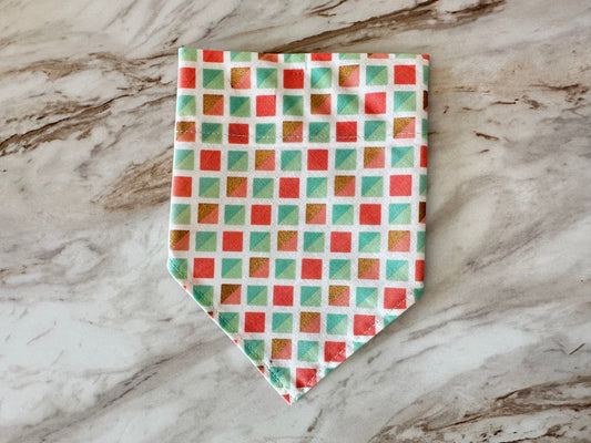 Diamonds | Peach + Teal | Bandana