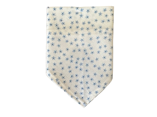 Floral | White + Blue | Bandana