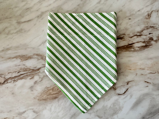 Stripes | White + Green | Bandana
