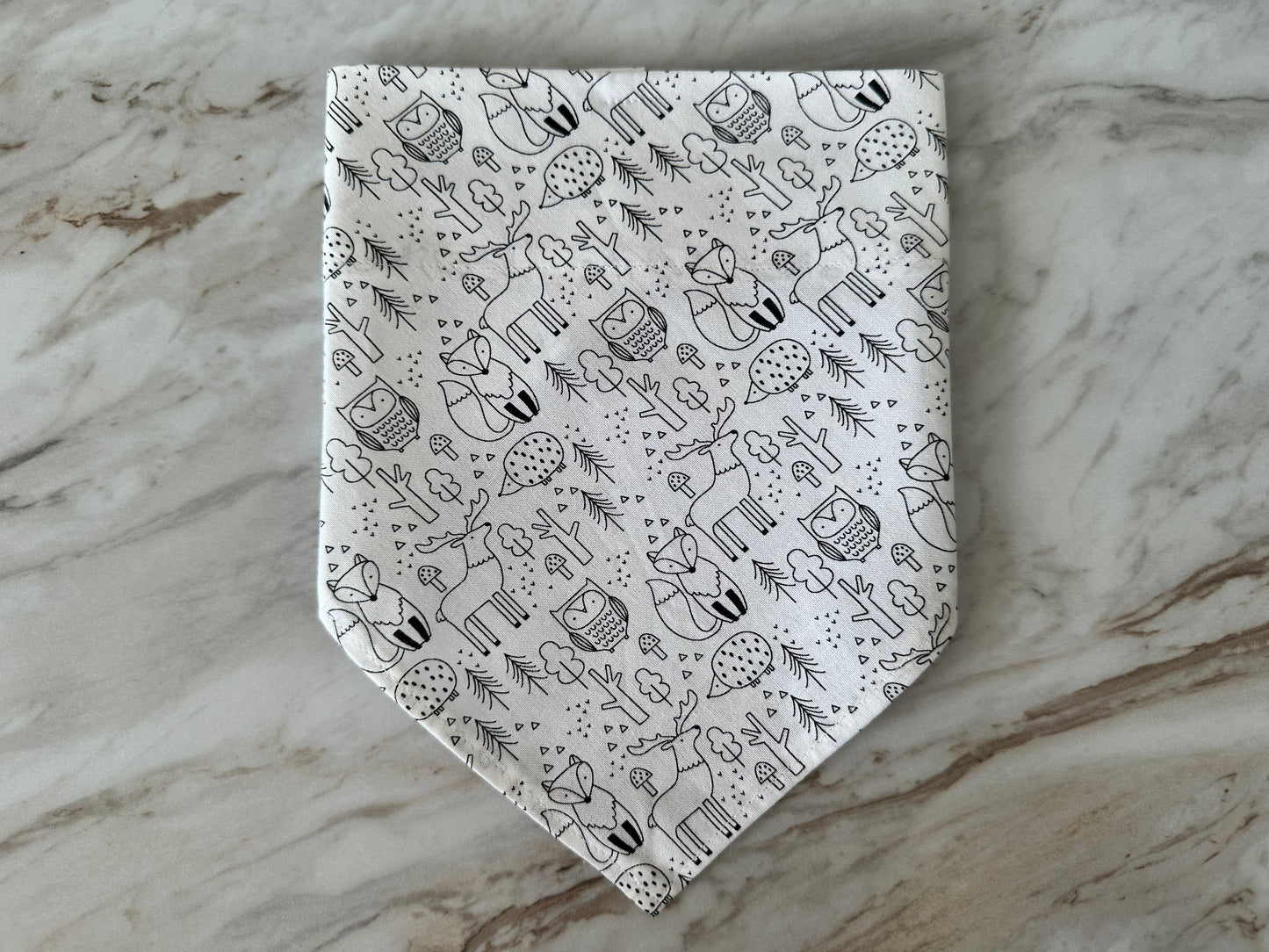 Woodland Creatures | White | Bandana