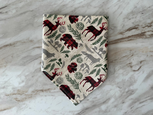 Plaid | Woodland Creatures | Bandana