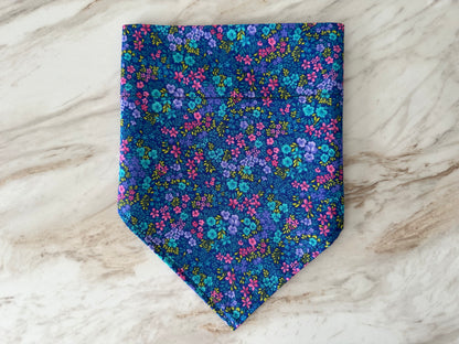 Floral | Pink + Blue | Bandana