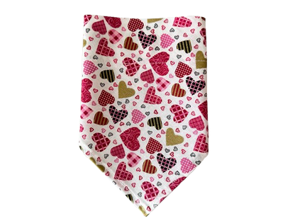 Metallic Hearts | White | Bandana