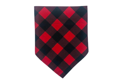 Plaid | Red + Black | Bandana