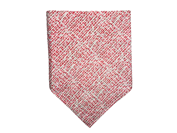 Glitter Crosshatch | Red + White | Bandana