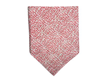 Glitter Crosshatch | Red + White | Bandana