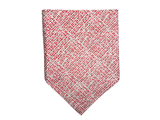Glitter Crosshatch | Red + White | Bandana
