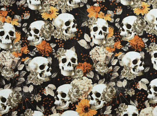 Floral Skulls | Black
