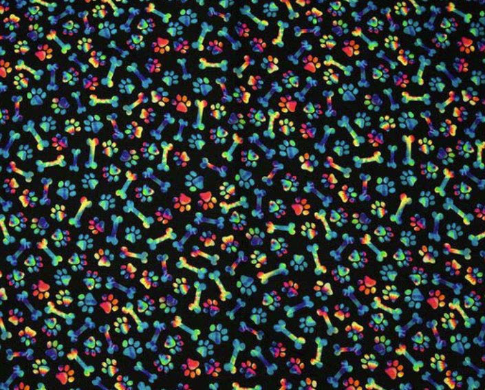 Paw Prints + Bones | Pastel Tie Dye