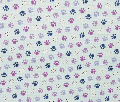 Paw Prints | Blue Gingham