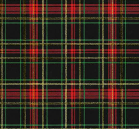 Plaid | Red, Green, Black + Gold